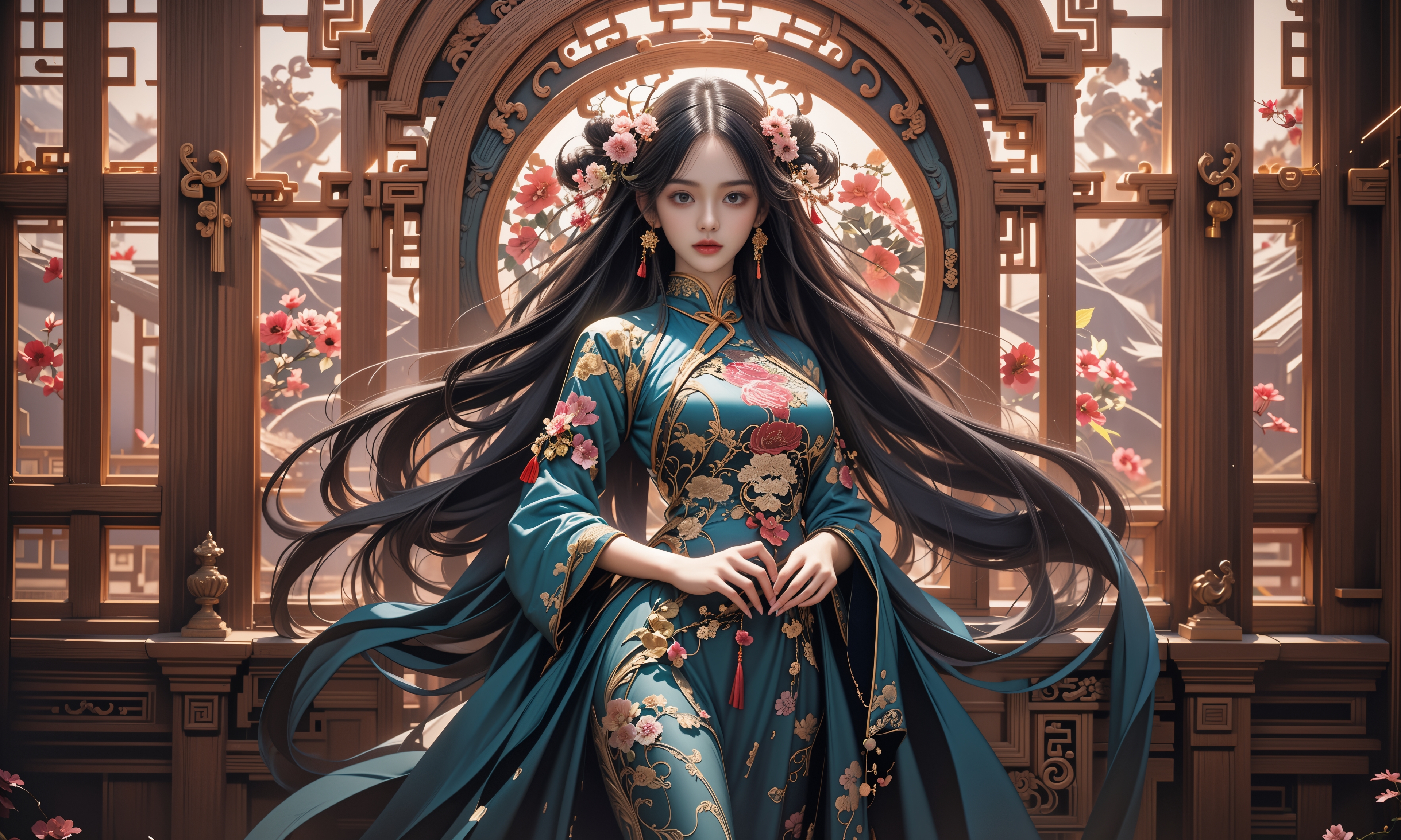 江西庐山“蓝调时刻”暑夏景象如梦幻化